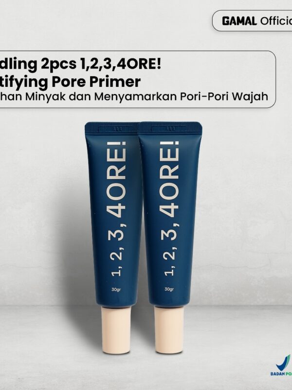 GAMAL | Bundling 2pcs 1,2,3,4ORE! Mattifying Pore Primer 30gr | Menyamarkan Pori-Pori dan Menahan Minyak Wajah | Poreless & Oil Control