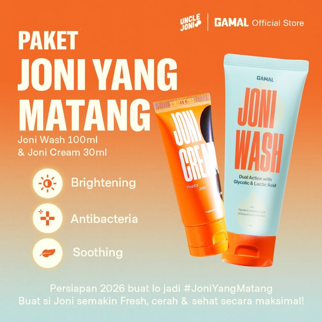 GAMAL | Paket Joni yang Matang | Joni Wash 100ml & Joni Cream 30gr | Membantu mengurangi bau dan  membersihkan kulit dari kotoran dan daki yang menempel